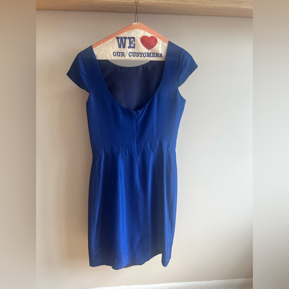 J crew blue silk dress size 2